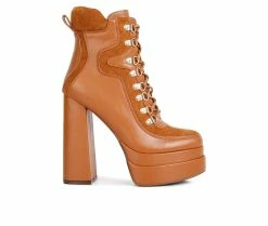 Women's London Rag Beamer Lace Up Platform Boots
