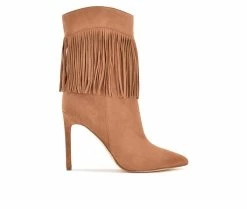 Women's Nine West Tries Heeled Fringe Booties