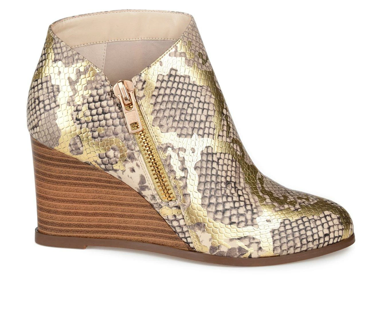 Women's Journee Collection Glam Wedge Booties - Image 2