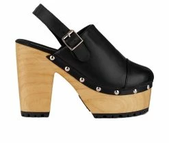 Women's Rag & Co Alona Block Heel Platform Clogs