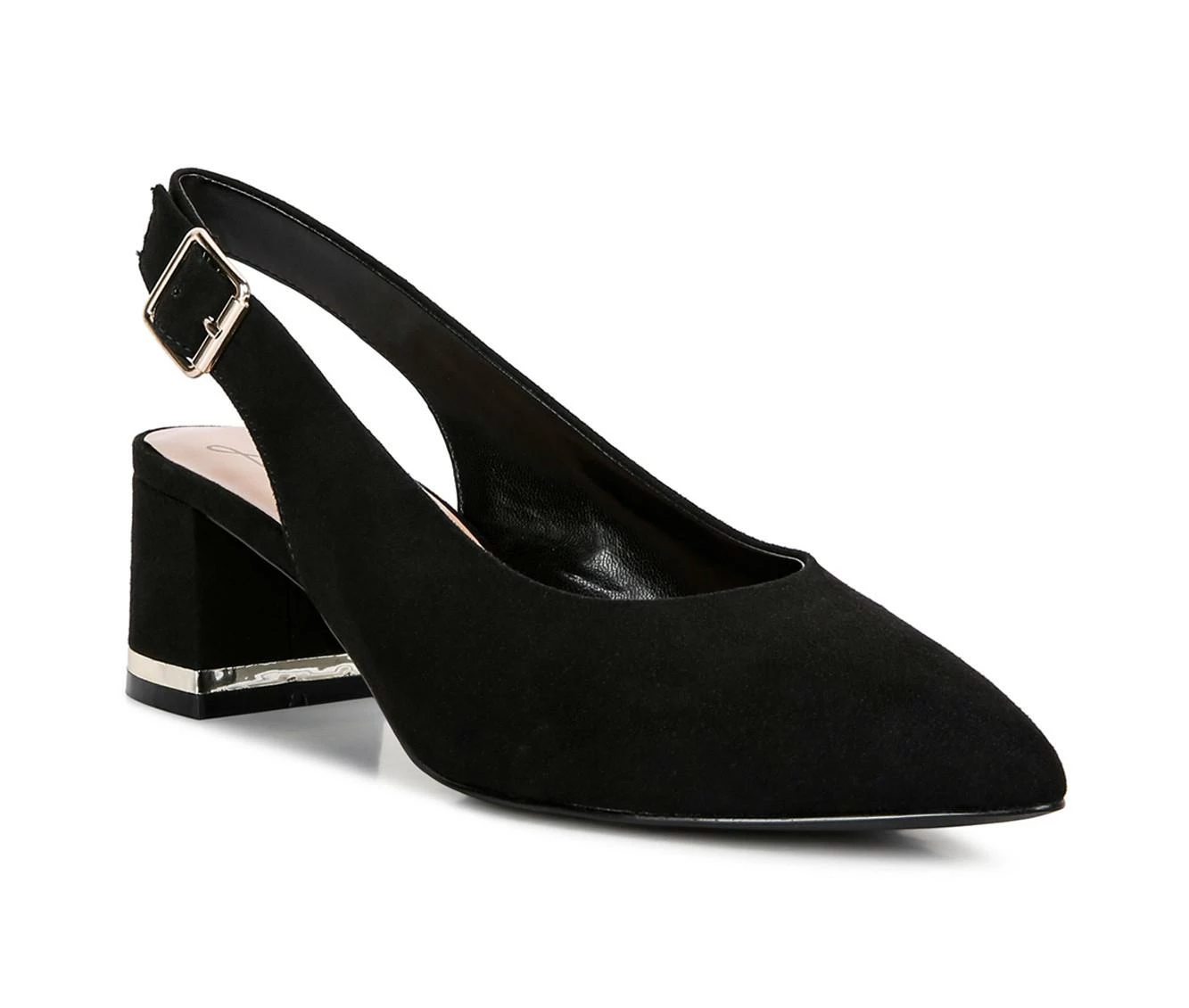 Women's London Rag Top Job Block Heel Pumps - Image 3